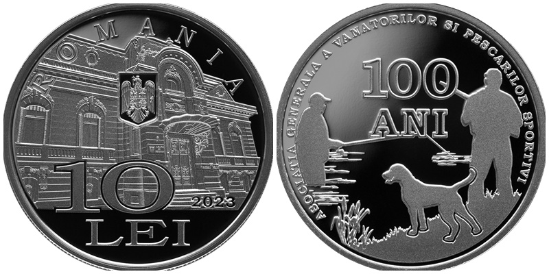 Monedă din argint dedicată vânătorilor şi pescarilor lansată de BNR