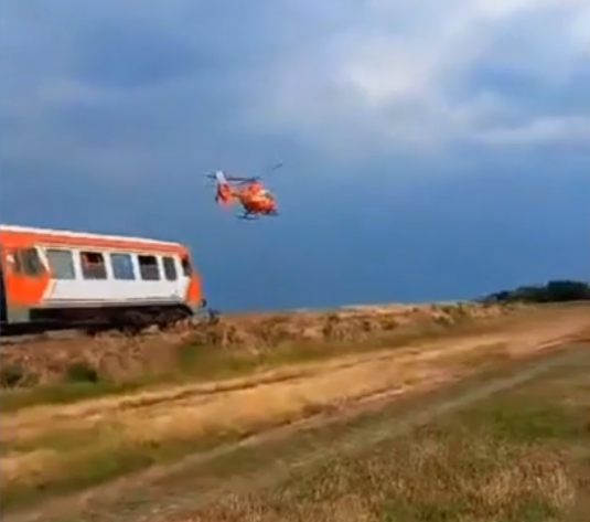 Accident terifiant în Galaţi. Un bărbat şi-a pierdut mâna după ce a fost lovit de tren