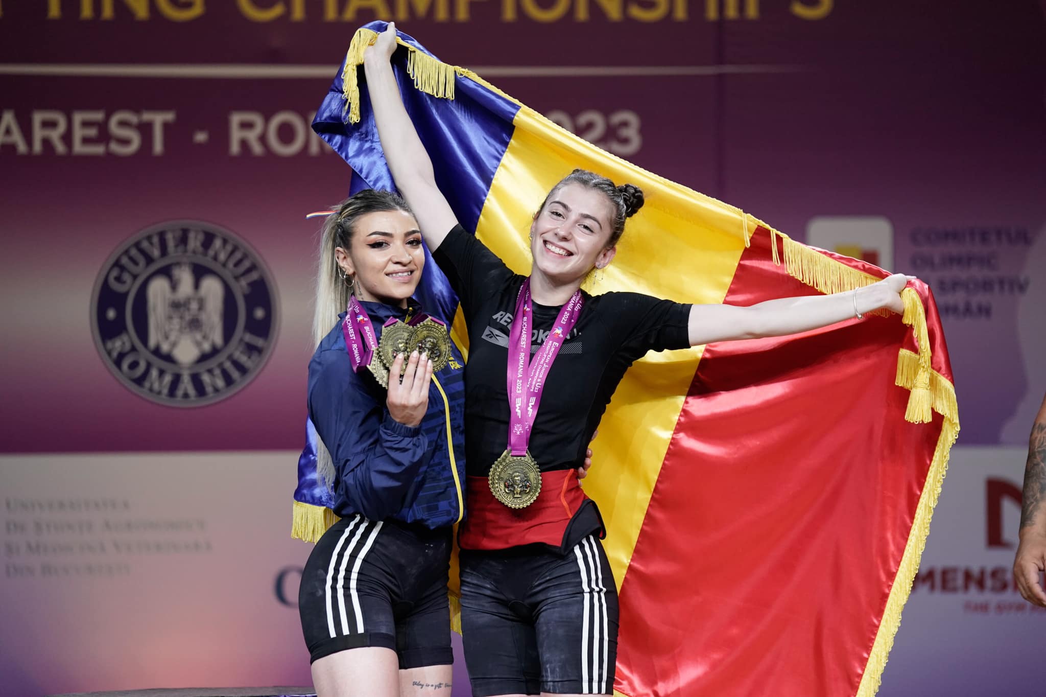 Halterofilele Bianca Dumitrescu și Mihaela Cambei, triple campioane europene