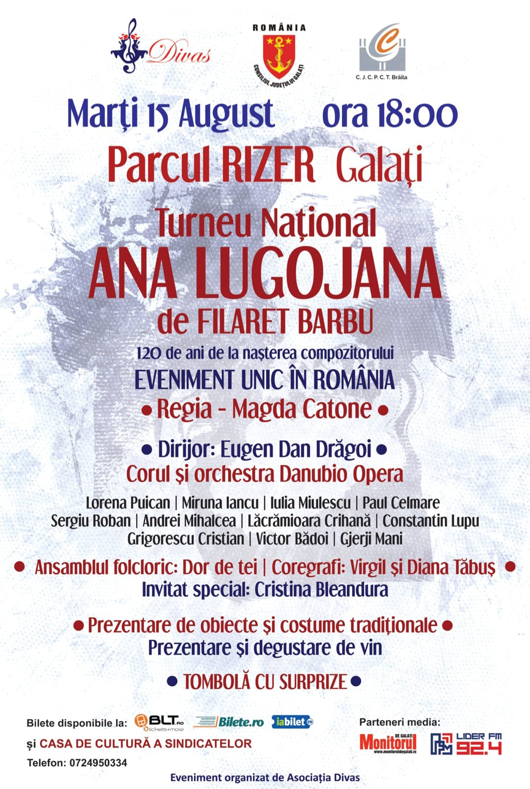 Spectacolul "Ana Lugojana", un eveniment unic în România, în curând la Galaţi