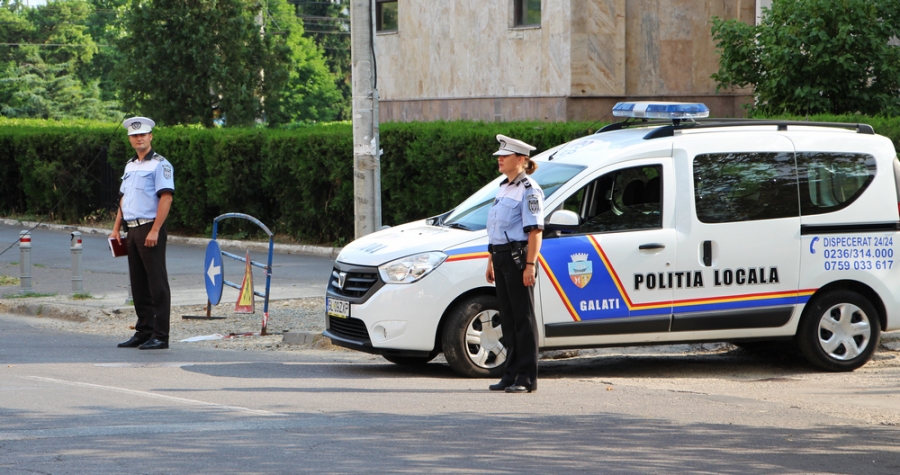 Şase, vine poliţia! Locala acţionează pe străzi intens circulate din Galaţi