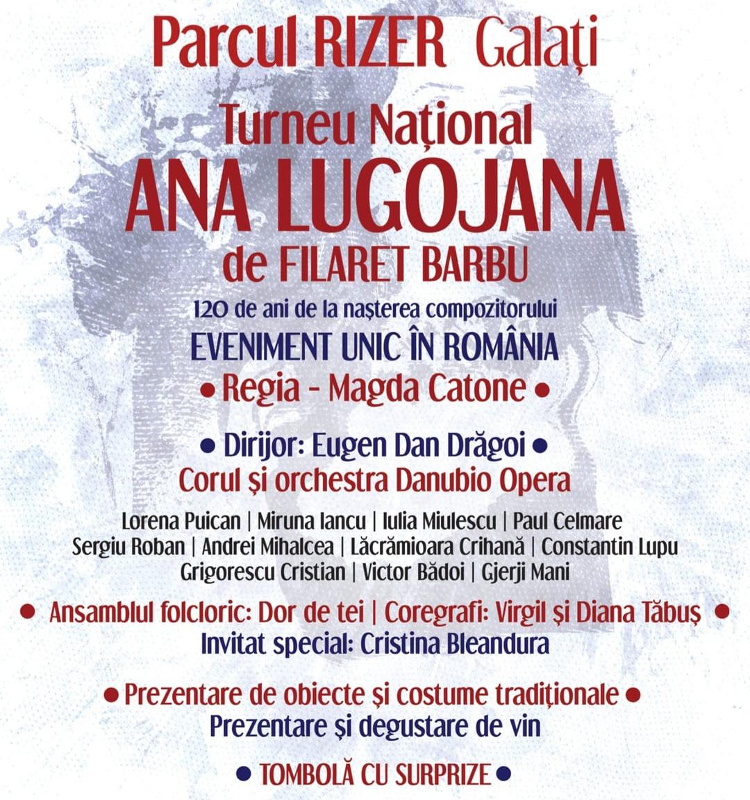 Spectacolul "Ana Lugojana" din Parcul Rizer, reprogramat
