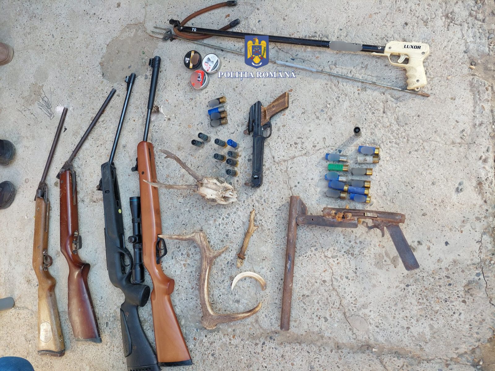 Arme şi cranii găsite la Galaţi după percheziţii de amploare
