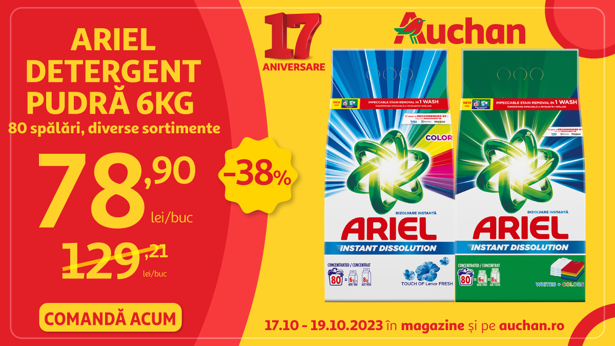 Descoperă valurile de oferte aniversare din hipermarketul Auchan!