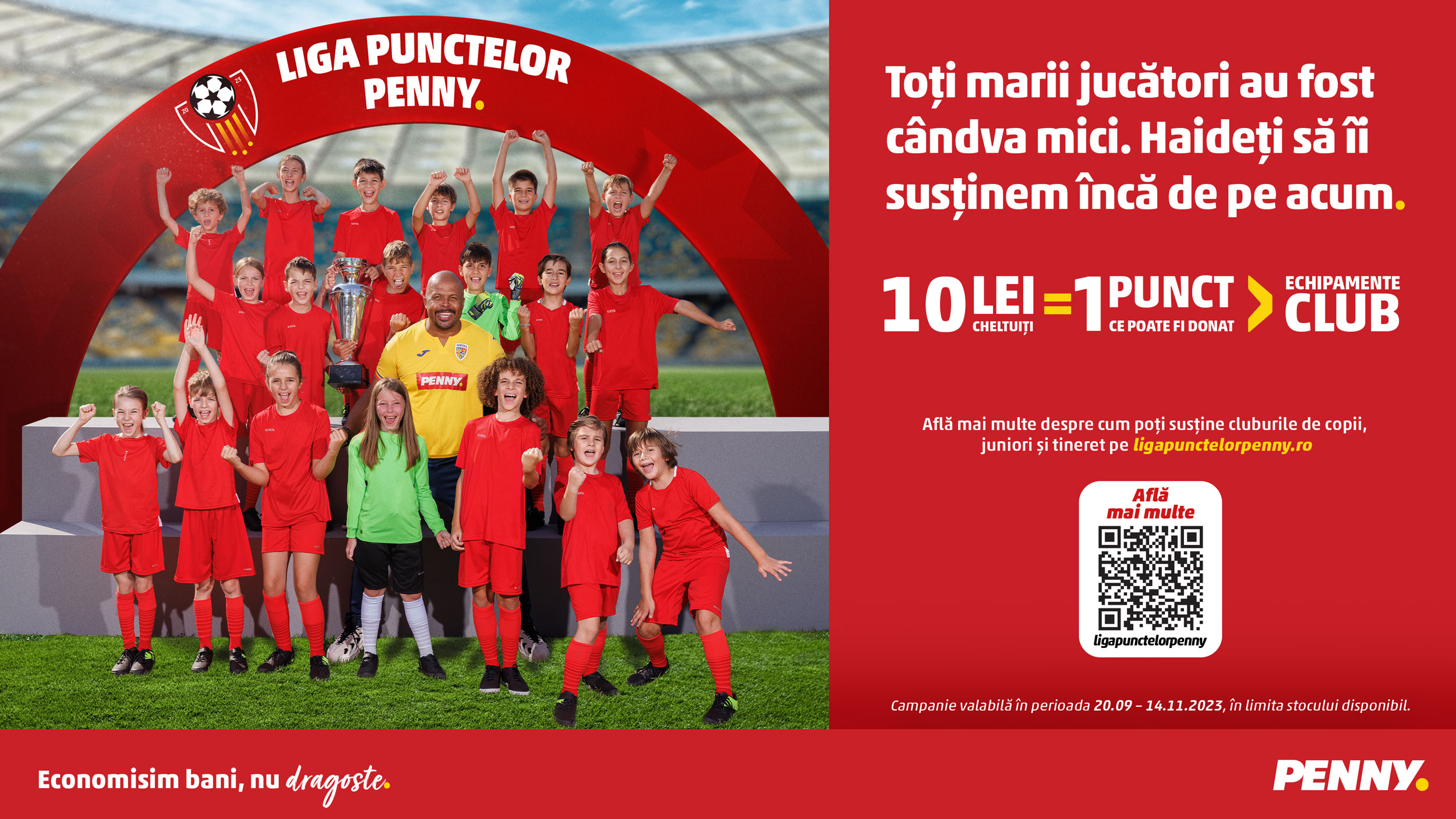 Liga Punctelor PENNY – un program pentru susținerea cluburilor sportive de fotbal pentru copii, juniori și tineret din toată țara