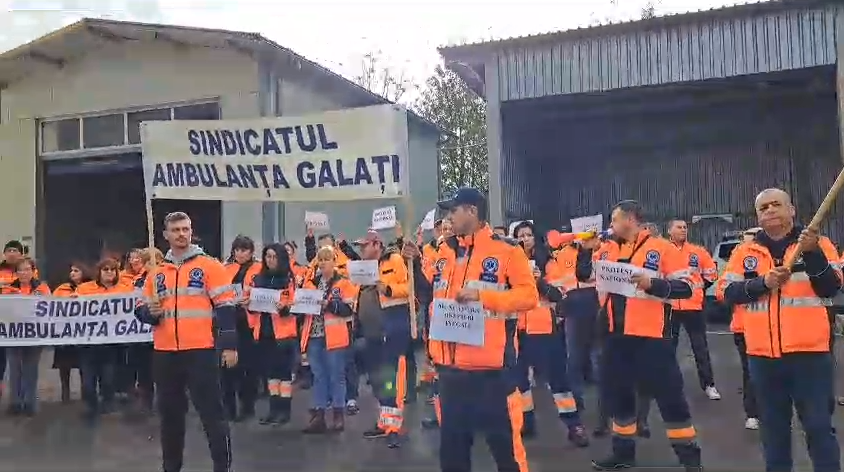 VIDEO: Protest la Ambulanţa Galaţi