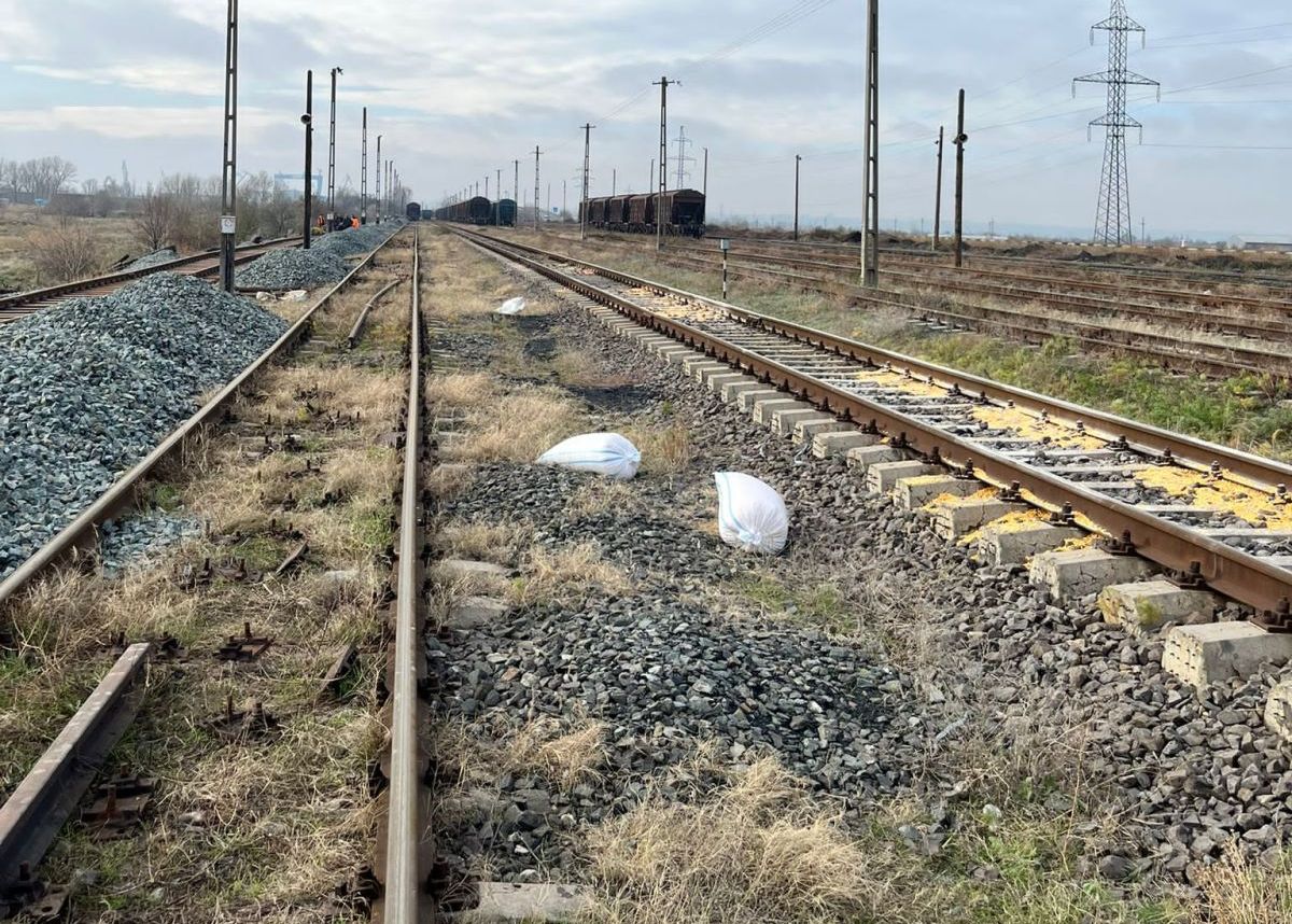 Galaţi: Ceferişti prinşi la furat cereale din vagoane - FOTO