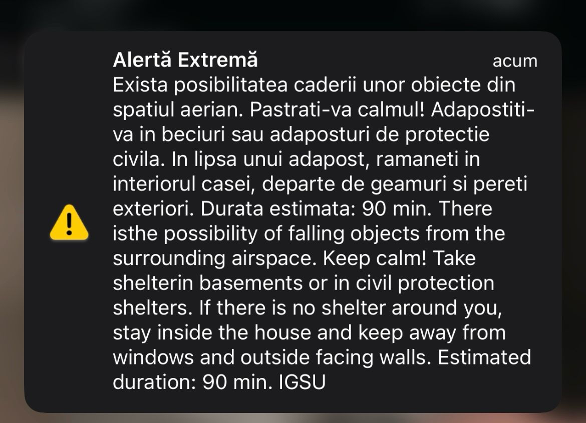 UPDATE: Dronă prăbuşită la Grindu, Tulcea. MApN: A fost identificat un crater de 1,5 m adâncime