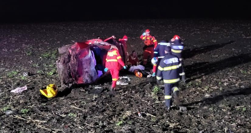 FOTO: Grav accident, cu 5 victime, în judeţul Galaţi