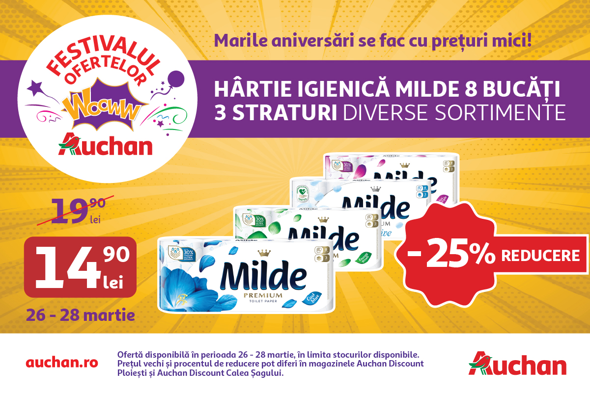 Începând de azi, noi oferte WoowW te așteaptă la Auchan