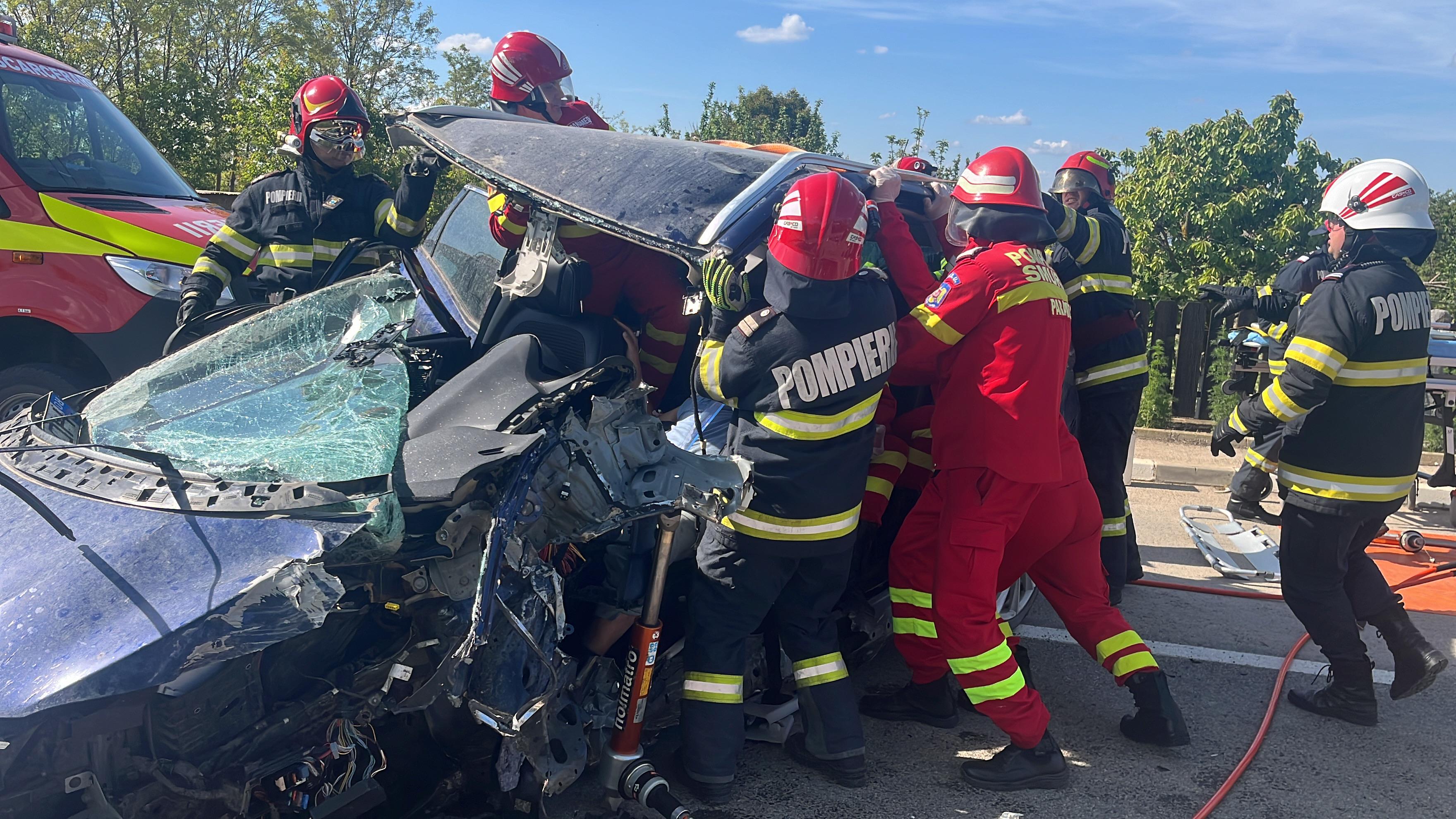 VIDEO: Grav accident cu victimă la Plopul, Tulcea