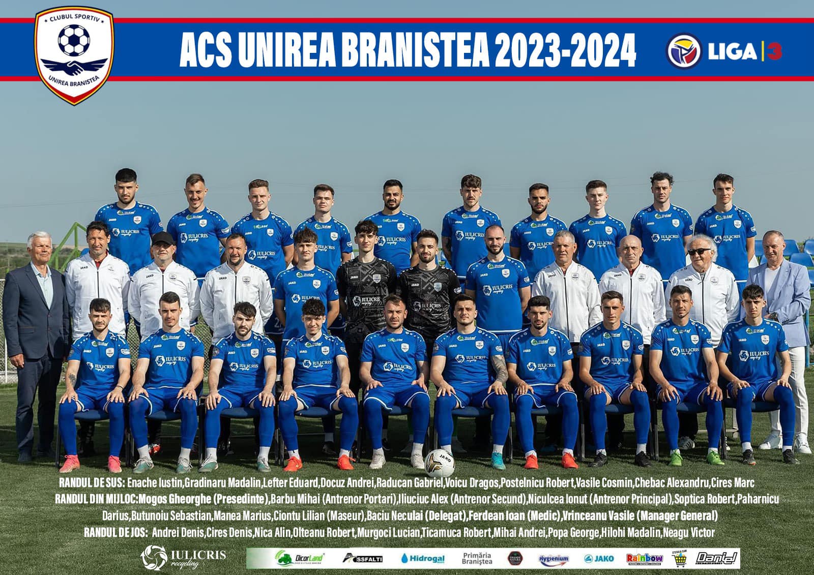 Unirea Braniştea, locul 3, Sporting Lieşti, locul 4 în seria a 2-a din eşalonul trei