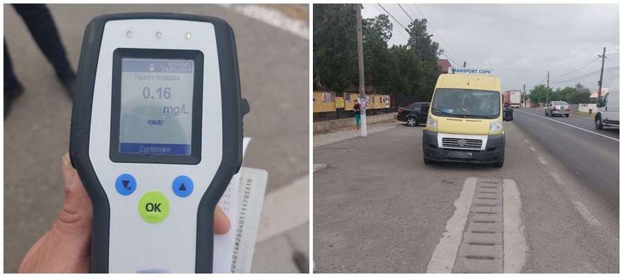 Galaţi: Şofer băut pe microbuzul şcolii. Amendat şi lăsat fără permis