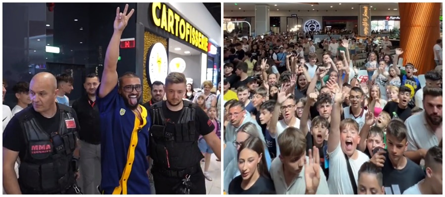 Isterie la mall în Galaţi! Dorian Popa şi-a făcut apariţia în uralele fanilor (VIDEO)