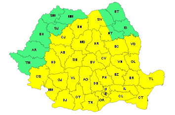 UPDATE: Galaţiul trece de la caniculă la furtuni puternice! COD GALBEN din această după-amiază