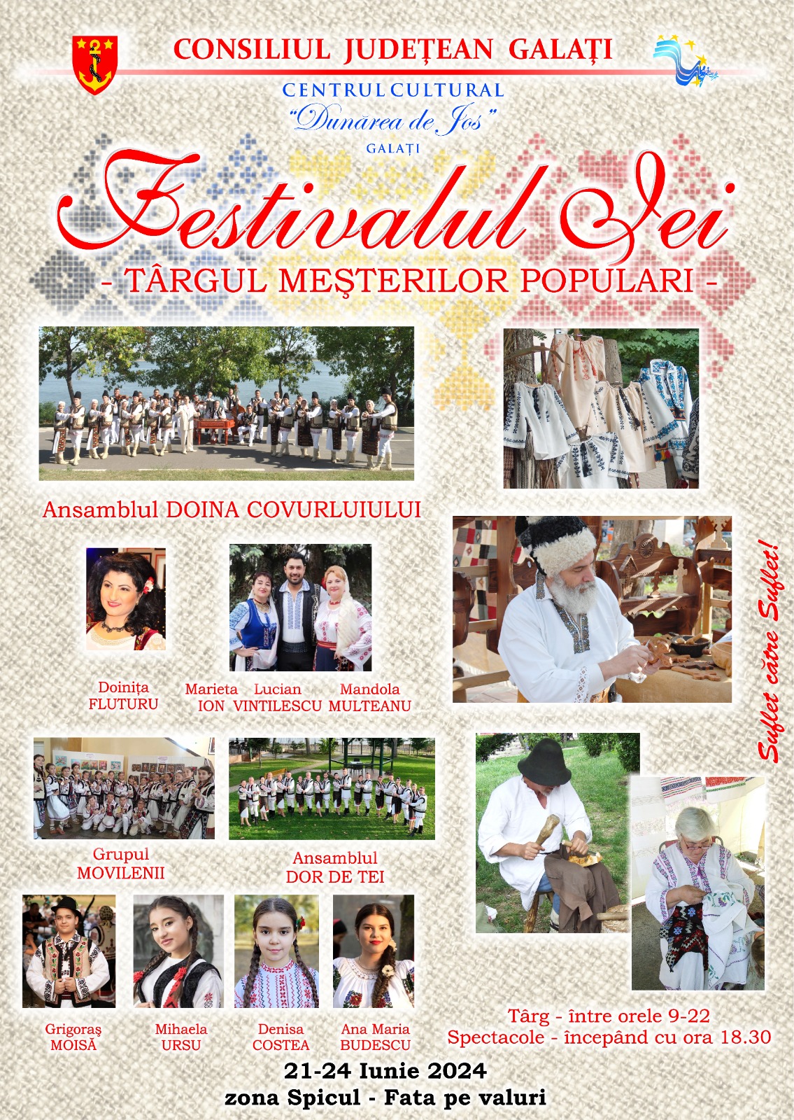 Festivalul Iei şi Târgul Meşterilor Populari, în weekend, la Galaţi