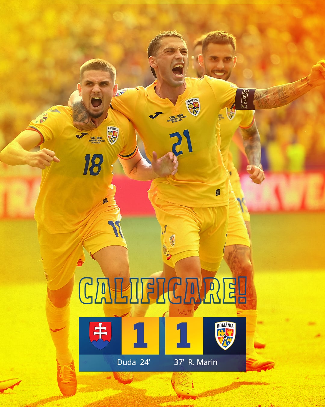 România câştigă grupa şi se califică în optimi la Euro 2024