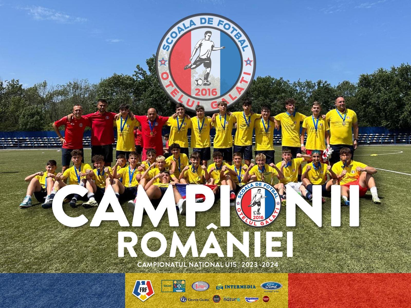 Şcoala de Fotbal Oţelul este câştigătoarea Campionatulului Naţional Under 15, sezonul 2023-2024