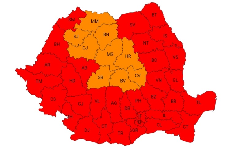 CODUL ROȘU, prelungit! Încă 2 zile de foc la Galați