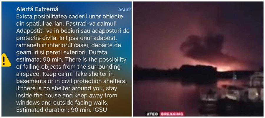 VIDEO: Alertă aeriană în nordul judeţului Tulcea