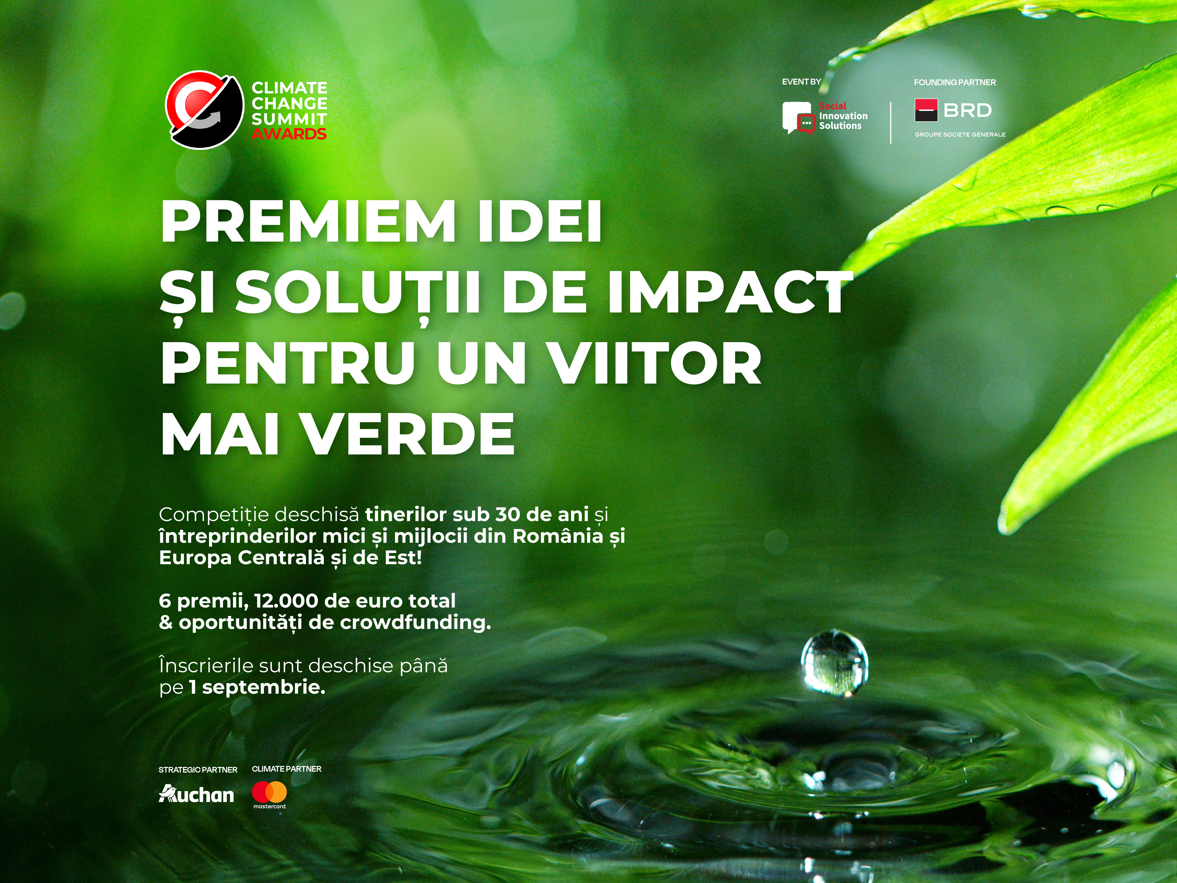 Tinerii din Galaţi preocupaţi de provocările climatice pot fi premiaţi în cadrul Climate Change Summit Awards