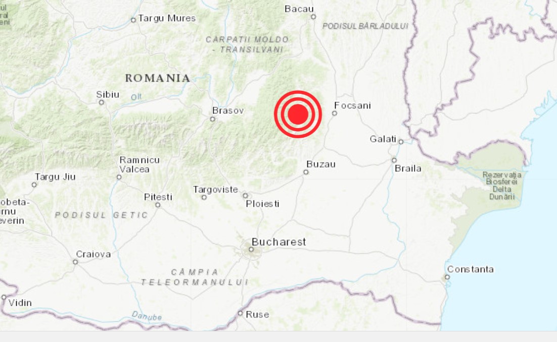 Cutremur, în Vrancea, cu magnitudinea de 4,1