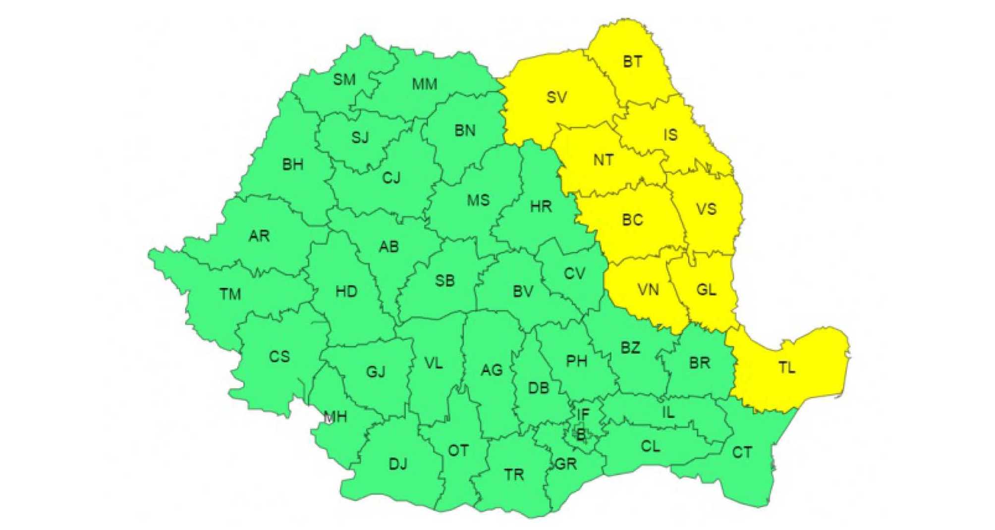 Urmează noi ploi torențiale la Galați! COD GALBEN emis de meteorologi