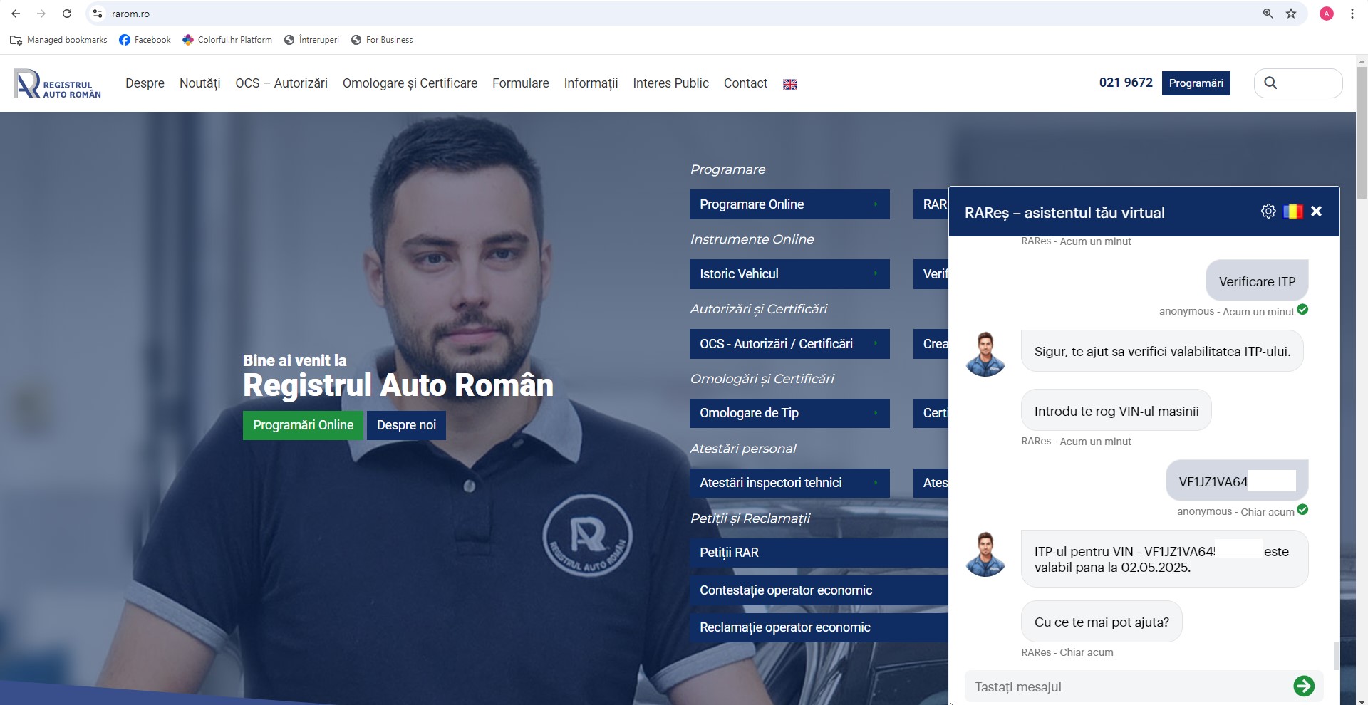 VIDEO: RAReş, noul chatbot al Registrului Auto Român