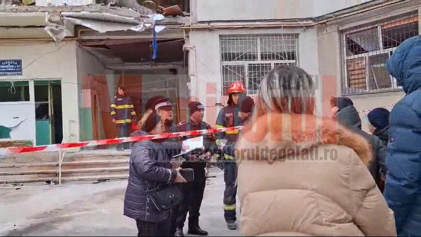 VIDEO: În blocul distrus de explozie din Brăila nu se poate intra nici acum