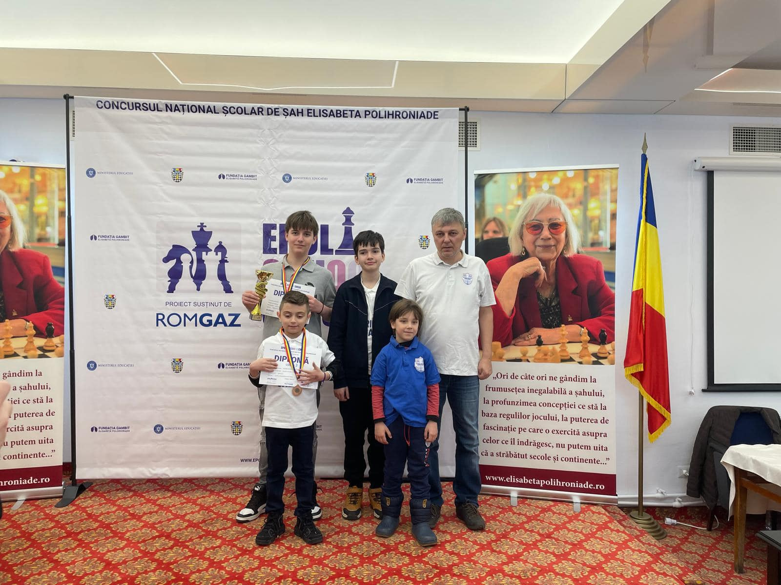Aur pentru Dragoş Ştefan Leu şi bronz pentru David Cristian Talabă la Campionatul Naţional şcolar de şah Elisabeta Polihroniade