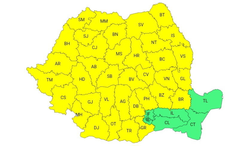 Alertă meteo: Vânt, viscol și strat de zăpadă, din această seară