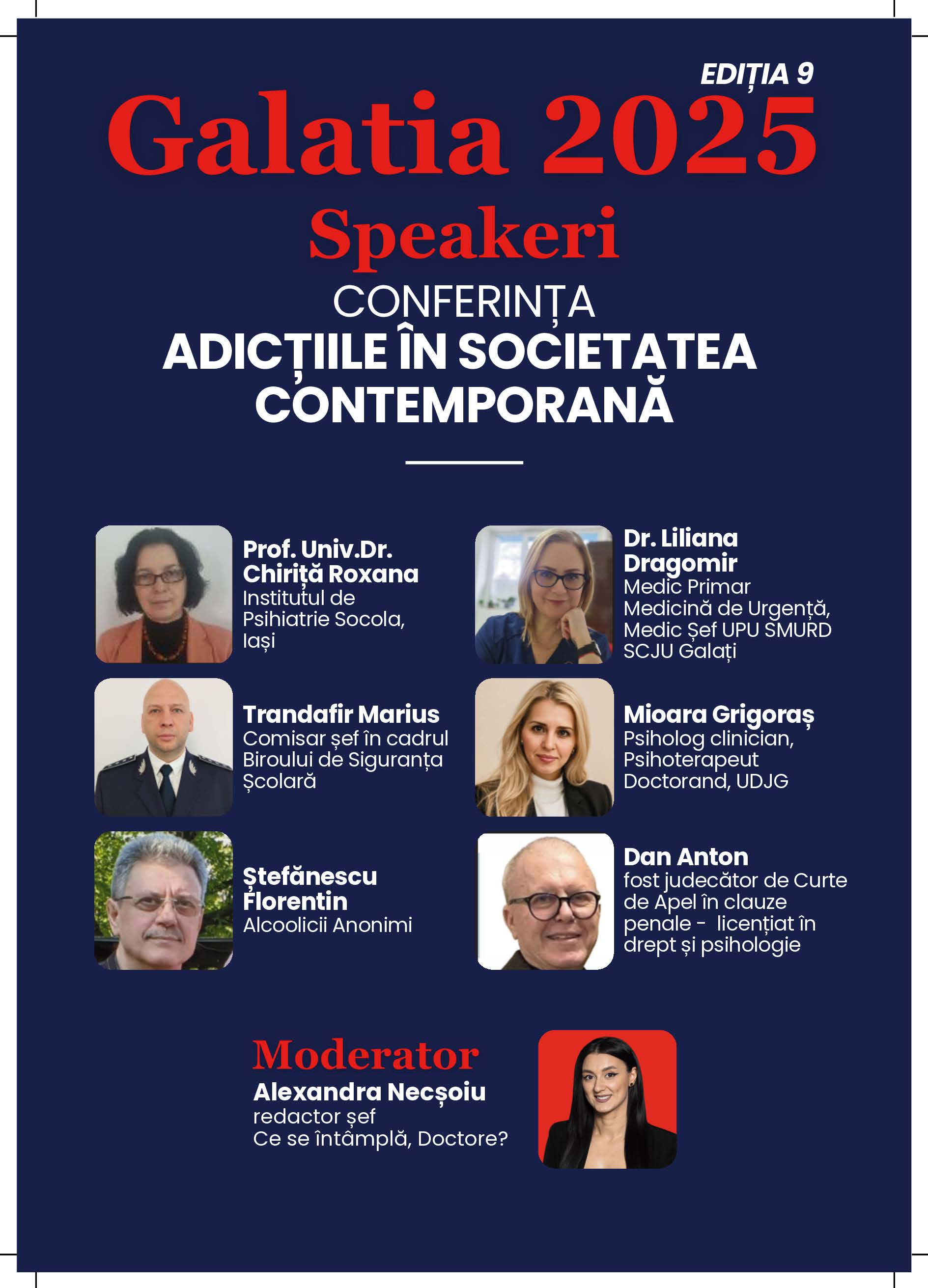 Conferinţa – Adicţiile în societatea contemporană, la Galaţi