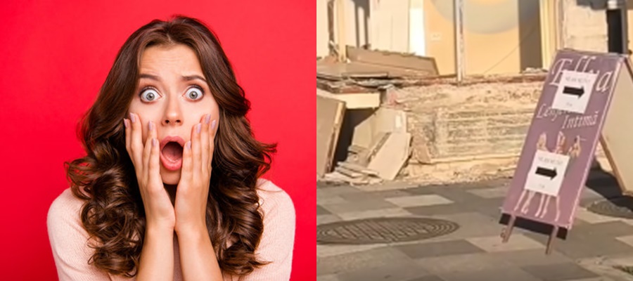 «Magazinu' cu chiloţi? Aoleuuu!» Se demolează magazinul cu lenjerie intimă din Ţiglina I