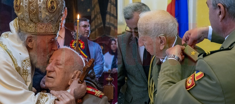 După nunta de diamant, alt motiv de bucurie! “Ginerele” de 100 de ani din Galaţi, ridicat la gradul de general - VIDEO