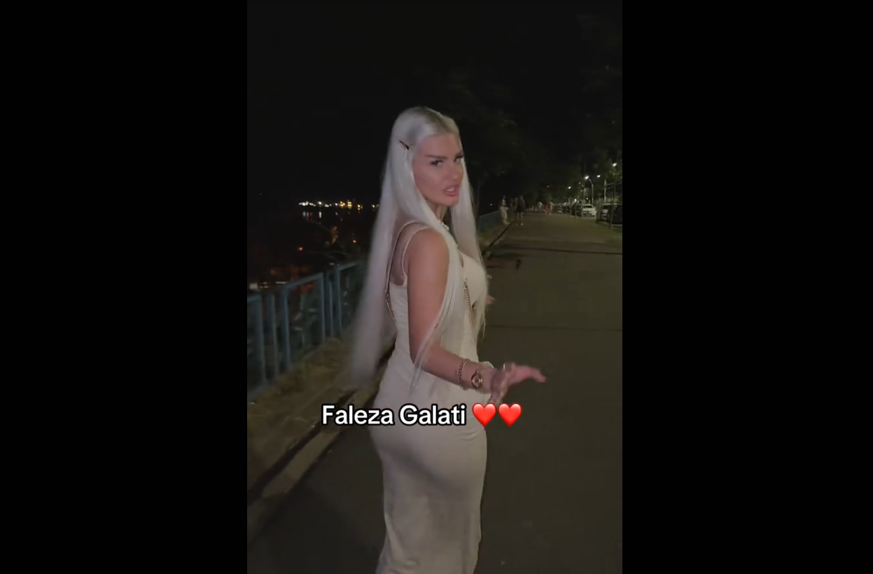«Fără gândaci pe jos, ca la Bucureşti!» Influenceriţa Andreea BLD promovează faleza de la Galaţi - VIDEO
