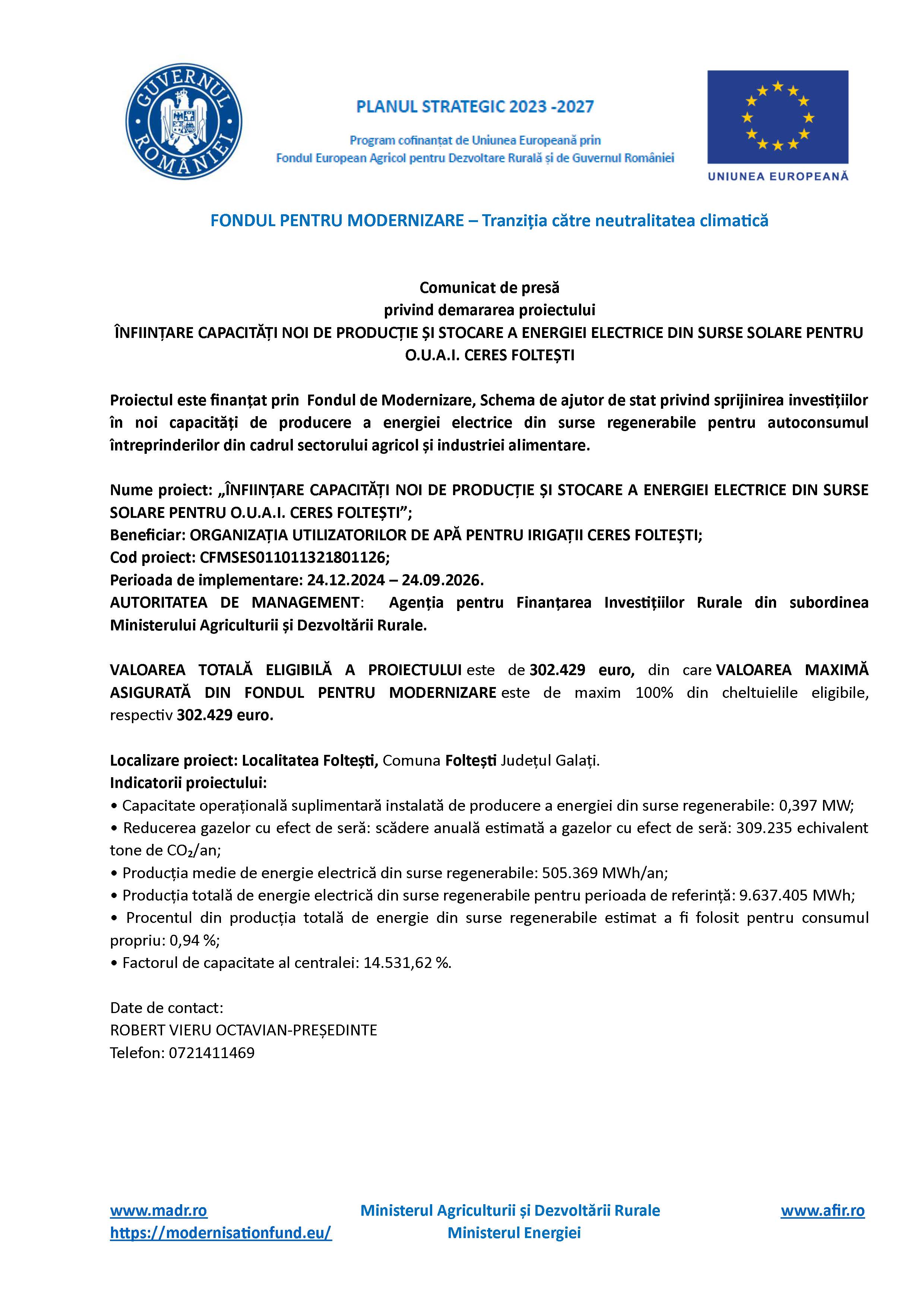 Comunicat de presă 22.01.2025