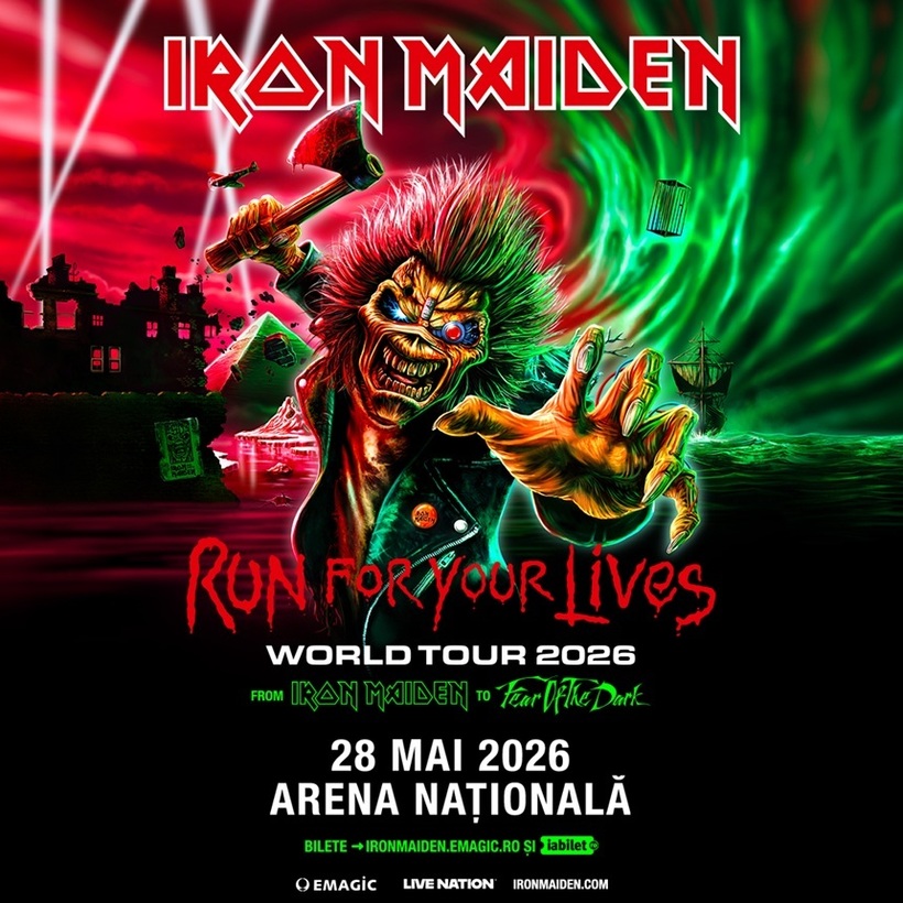 Iron Maiden revine la Bucureşti cu turneul aniversar „Run For Your Lives”