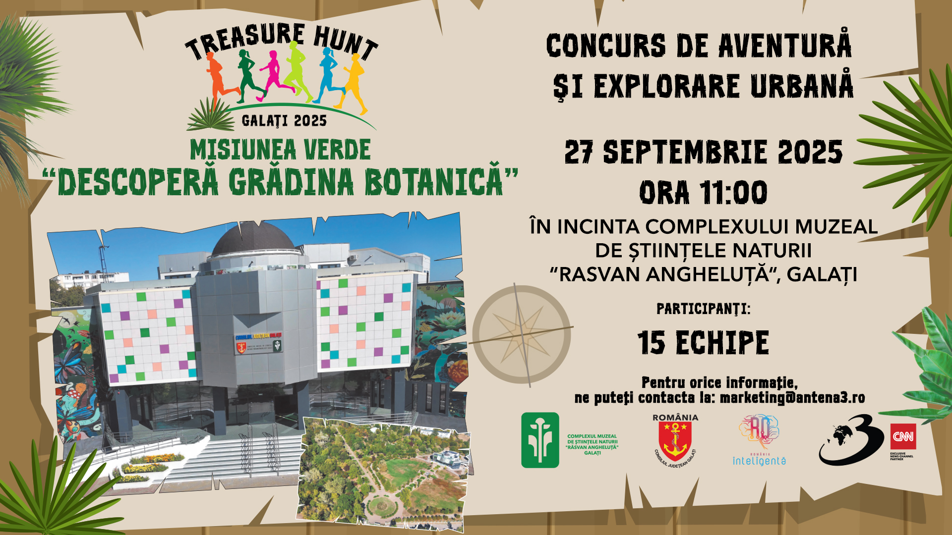 Treasure Hunt în Grădina Botanică Galaţi! Concurs de aventură inedit, cu premii, pentru tinerii curioşi
