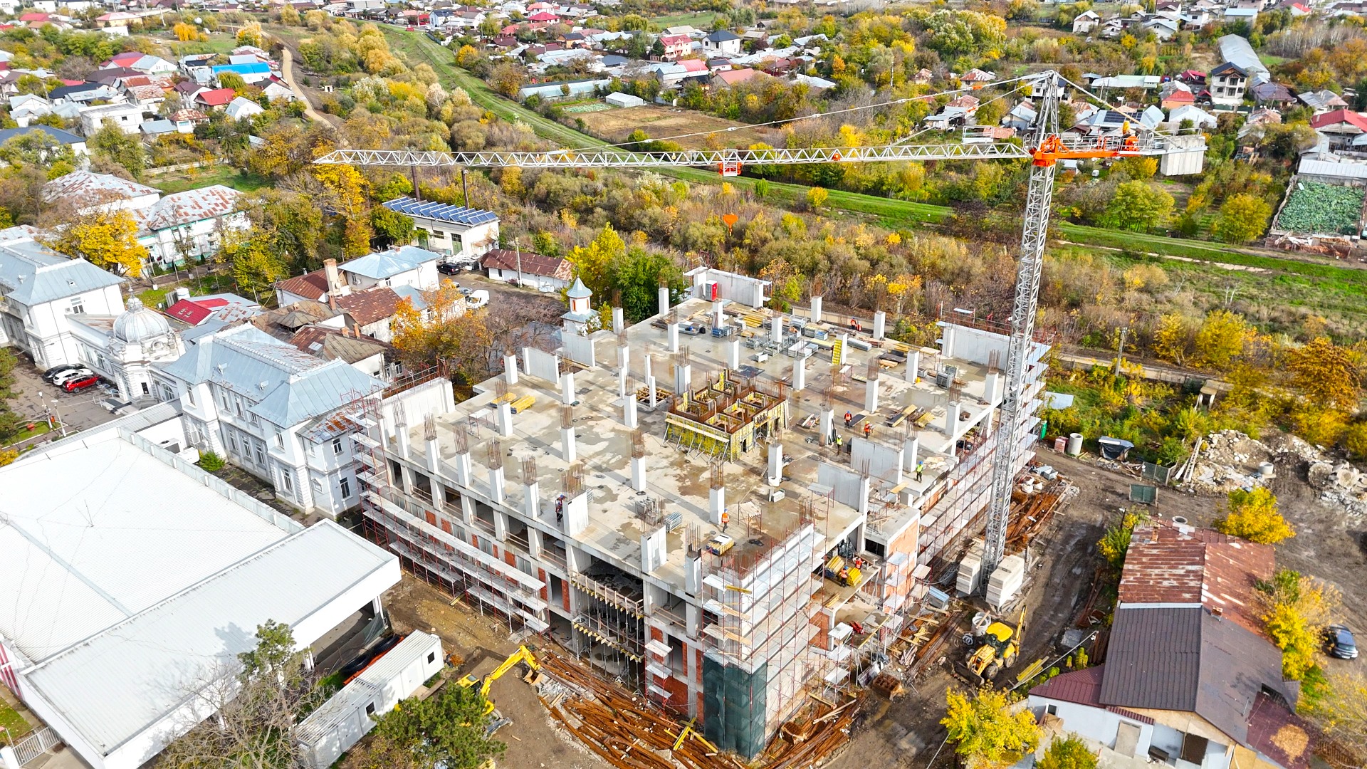 FOTO: Lucrările la noul spital din Tecuci intră într-o nouă etapă importantă