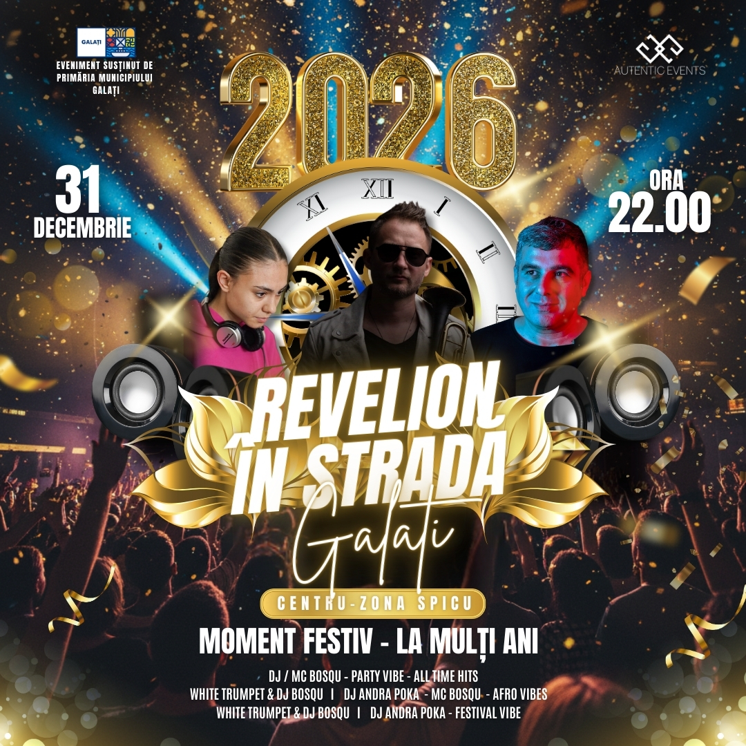 Revelion 2026 în centrul oraşului Galaţi