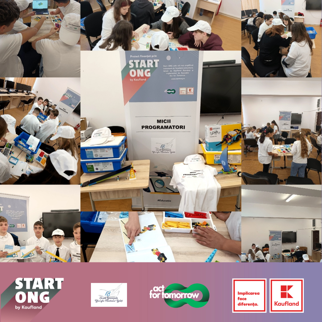 Elevii Şcolii Gimnaziale „Gheorghe Munteanu” Galaţi descoperă programarea şi robotica prin joacă