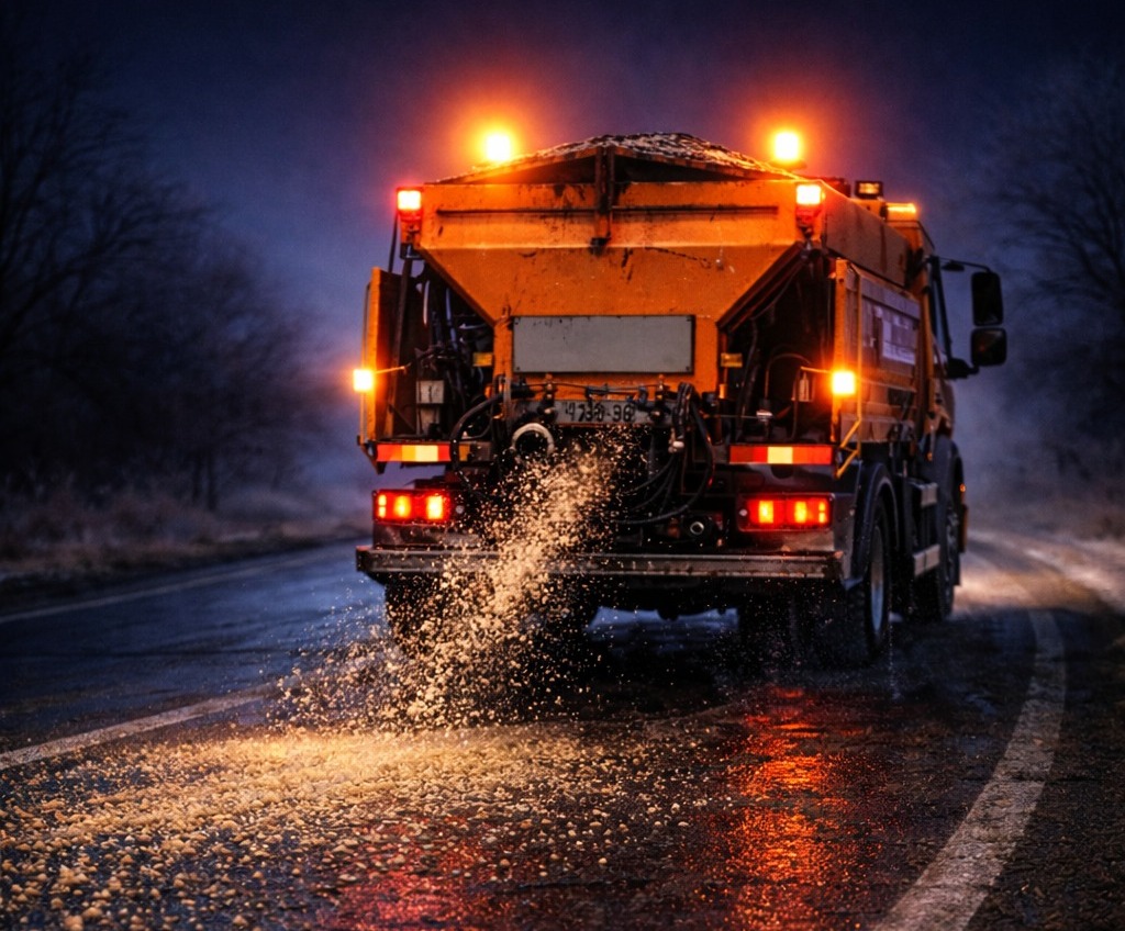 Pericol de polei pe drumurile din judeţ