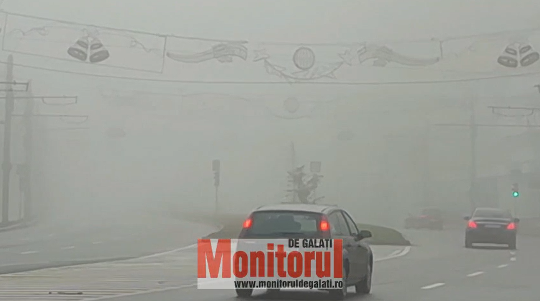 Cod galben la Galaţi: Ceaţă densă în oraş şi 8 localităţi din judeţ (VIDEO)