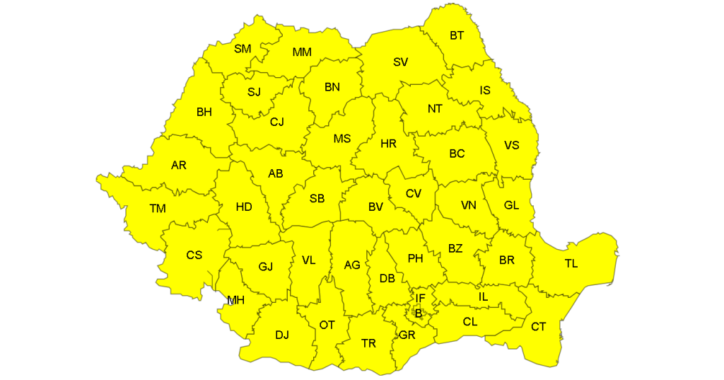 COD GALBEN de ger la Galaţi şi în restul ţării.