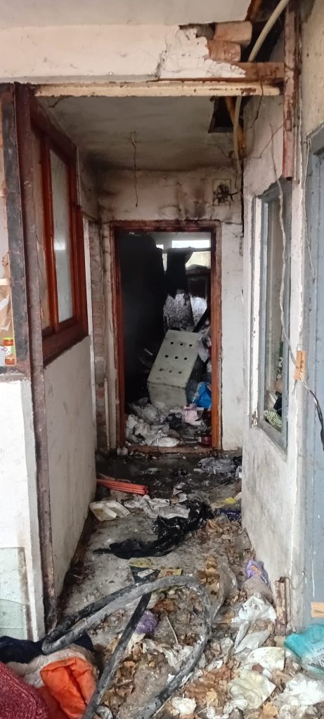 Incendiu pe strada Mihai Eminescu