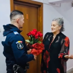 VIDEO: Maia Morgenstern, surprinsă de Dragobete de jandarmii din Brăila
