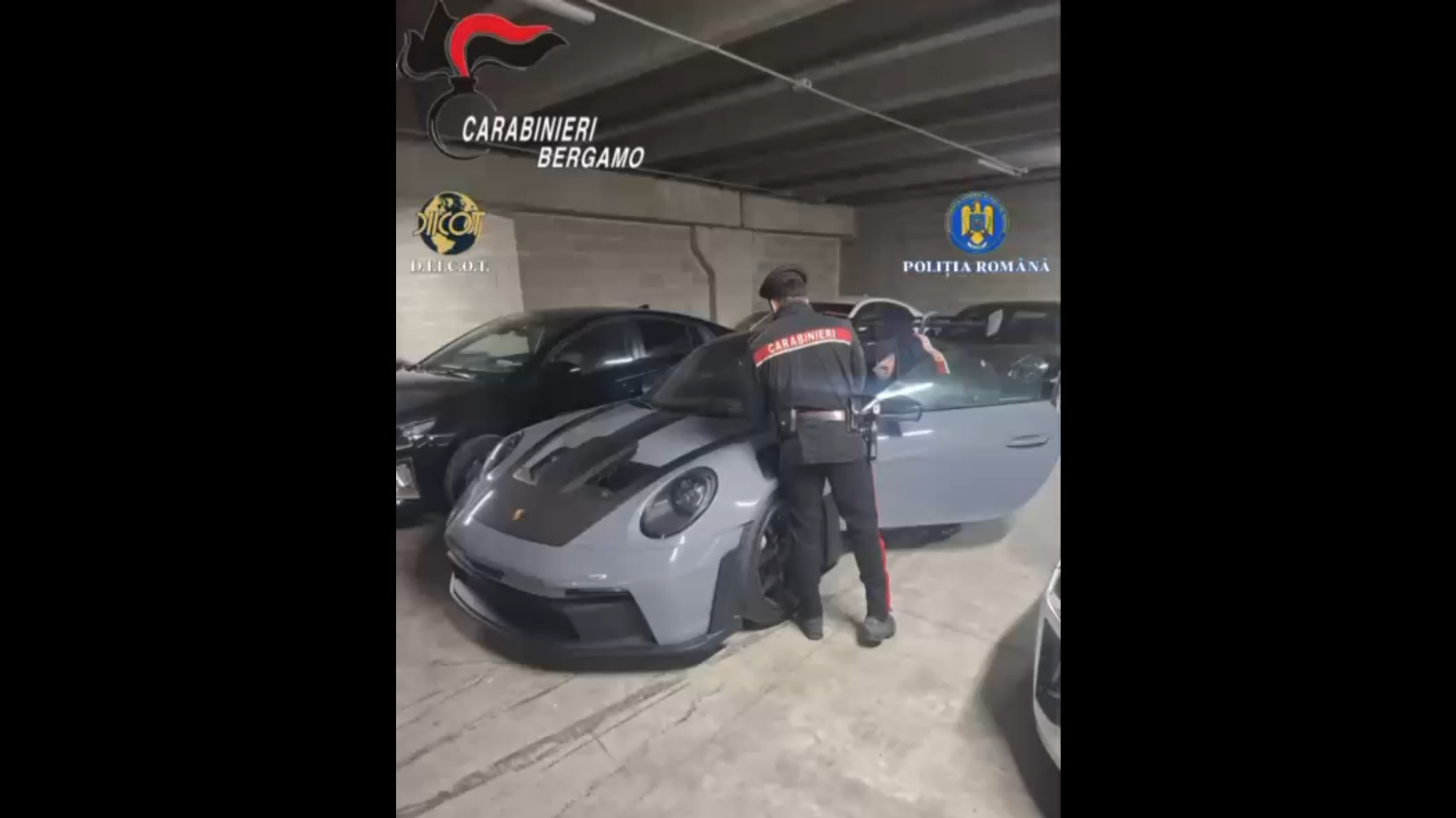 Lovitură de proporţii în Italia: 20 de maşini de lux, recuperate de DIICOT într-un dosar de înşelăciune de milioane de euro – VIDEO