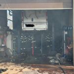 Galaţi: Incendiu la o vulcanizare în localitatea Gara Berheci (VIDEO)