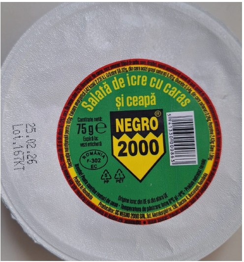 Salată de icre cu Listeria retrasă din Kaufland