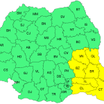 Cod galben de vânt puternic la Galaţi